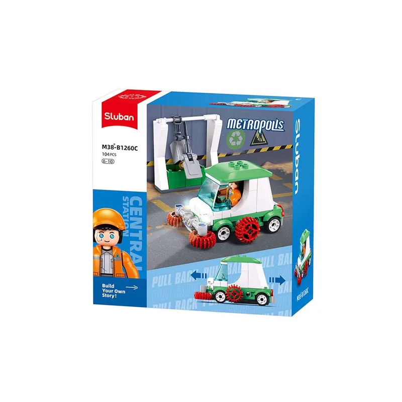 Metropolis veegmachine bouwstenen set von Sluban – Produktfoto