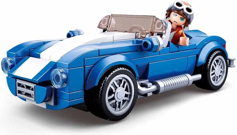 Model Bricks - Klassieke Sportwagen by Sluban in Blauw – product photo