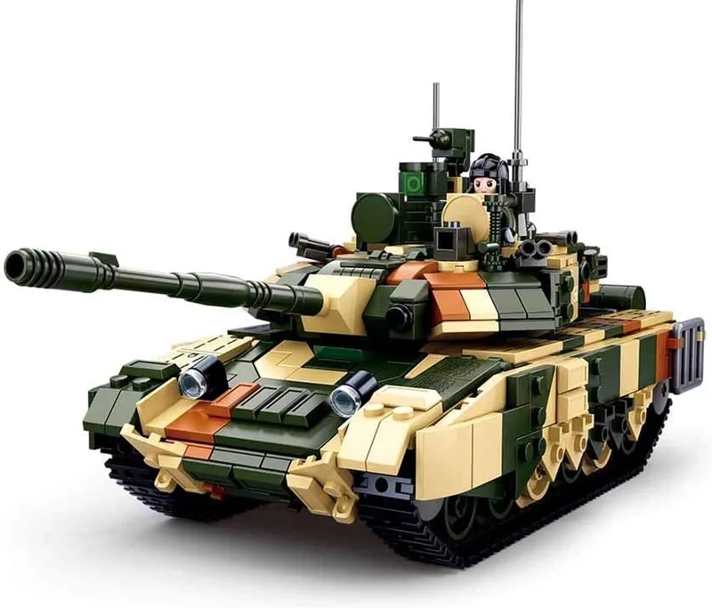 ModelBricks bouwspeelgoed – Constructieset modelbouw – bouwdoos met 758 bouwstenen – M38‑B0756 vanaf 8 jaar by Sluban in Army Grote Gevechtstank – product photo