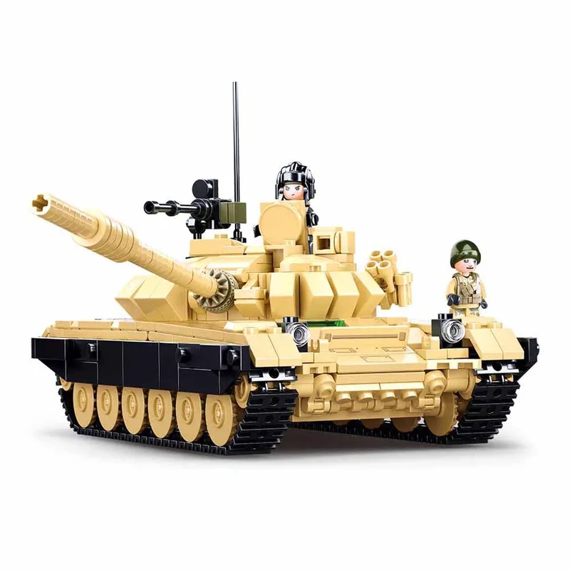 ModelBricks Combat Tank T‑72B3 bouwspeelgoed – Constructiespeelgoed modelbouw – bouwdoos met 770 bouwstenen – M38‑B1011 vanaf 8 jaar by Sluban in T-72B3 Combat Tank – product photo