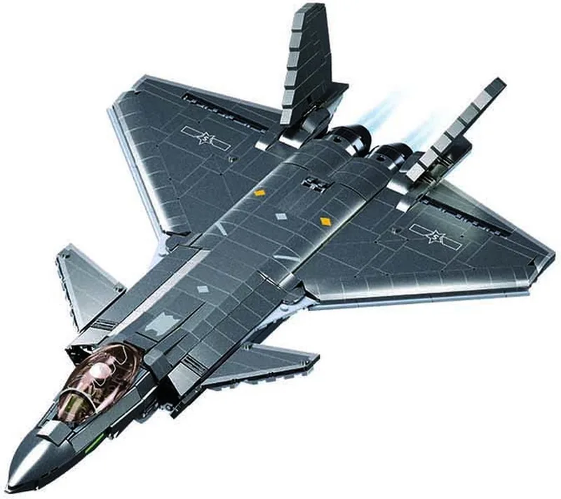 ModelBricks J20 Stealth fighter vliegtuig bouwspeelgoed - Constructiespeelgoed modelbouw - bouwdoos met 1007 bouwstenen - M38-B1187 vanaf 12 jaar van Sluban in Vliegtuig J20 Fighter – productfoto