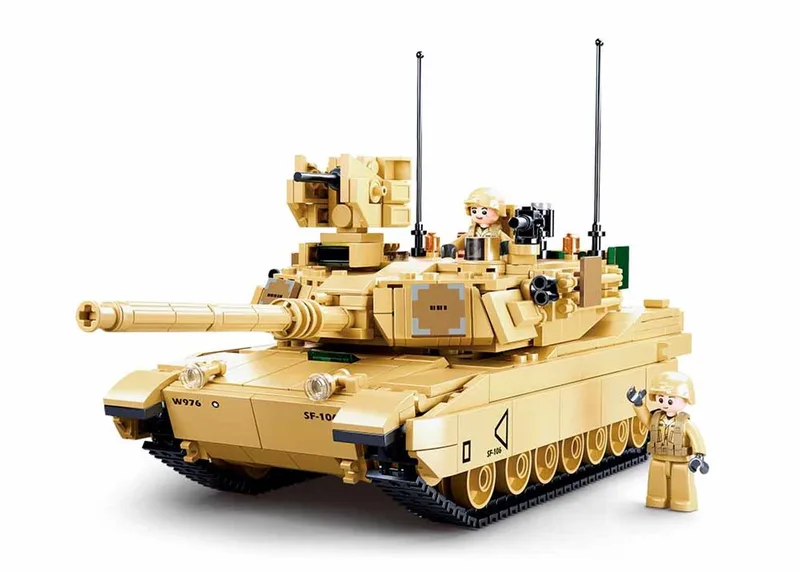 ModelBricks M1A2 SEP V2 Abrams bouwspeelgoed kinderen vanaf 6 jaar - Constructiespeelgoed modelbouw - bouwdoos met 781 bouwstenen - M38-B0892 van Sluban in Tank M1A2 V2 Abrams – productfoto