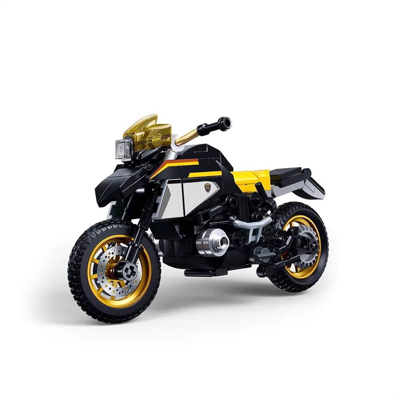 ModelBricks Motorfiets R1250 MS bouwspeelgoed – Constructiespeelgoed motor modelbouw – bouwdoos met 200 bouwstenen – M38-B1132 – vanaf 10 jaar by Sluban in Motor R1250MS – product photo