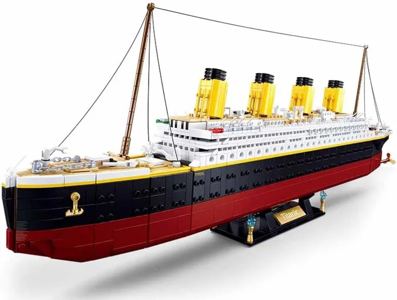 ModelBricks RMS Titanic Extra Large 1:350 bouwspeelgoed kinderen vanaf 6 jaar - Constructiespeelgoed modelbouw - bouwdoos met 2401 bouwstenen - M38-B1122 van Sluban in RMS Titanic 1/350 2401 st. – productfoto