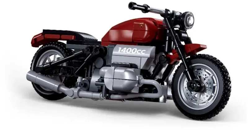 ModelBricks Road Bike bouwspeelgoed – Constructiespeelgoed motor modelbouw – bouwdoos met 222 bouwstenen – M38-B1131 – vanaf 10 jaar van Sluban in Motor R18 – productfoto