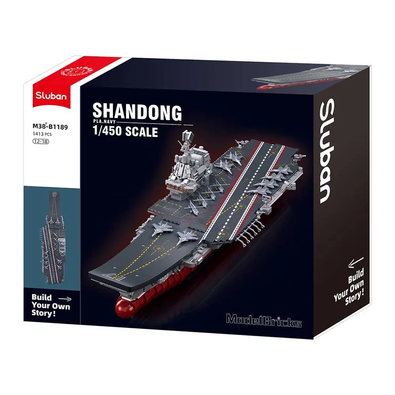 Modelbricks Shandong vliegdekschip van Sluban – productfoto