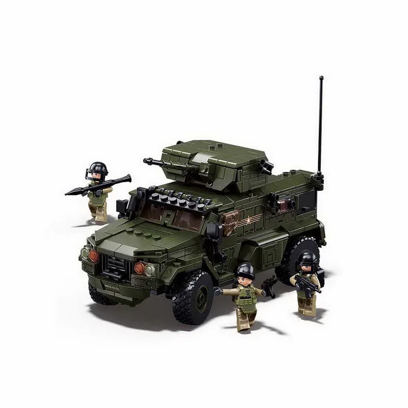 ModelBricks Typhoon VDVS gevechtsvoertuig – Constructiespeelgoed modelbouw – bouwdoos met 519 bouwstenen – M38-B1179 vanaf 10 jaar de Sluban en Typhoon Aanvalsvoertuig – photo du produit