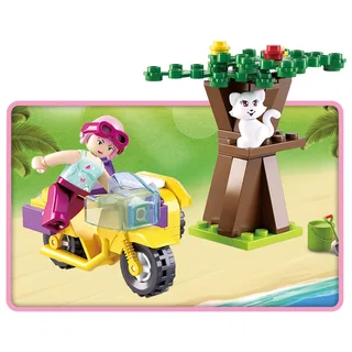 Motorcycle with Sidecar (Girl's Dream) bouwstenen set fra Sluban – produktbillede 3 af 4