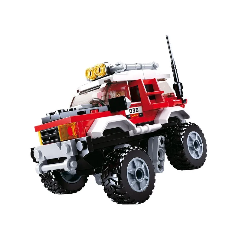 Off-Road Vehicle red bouwstenen set (M38-B0663B) fra Sluban – produktbillede