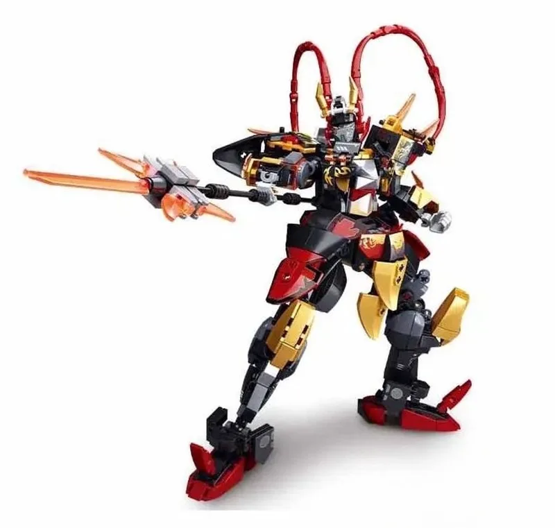 P.R. Mecha 12 Three Kingdoms LuBu bouwspeelgoed actiefiguur - Constructiespeelgoed bouwset met 552 bouwstenen - M38‑B1269 - vanaf 8 jaar by Sluban in P.R. Mecha 12 Lu Bu – product photo