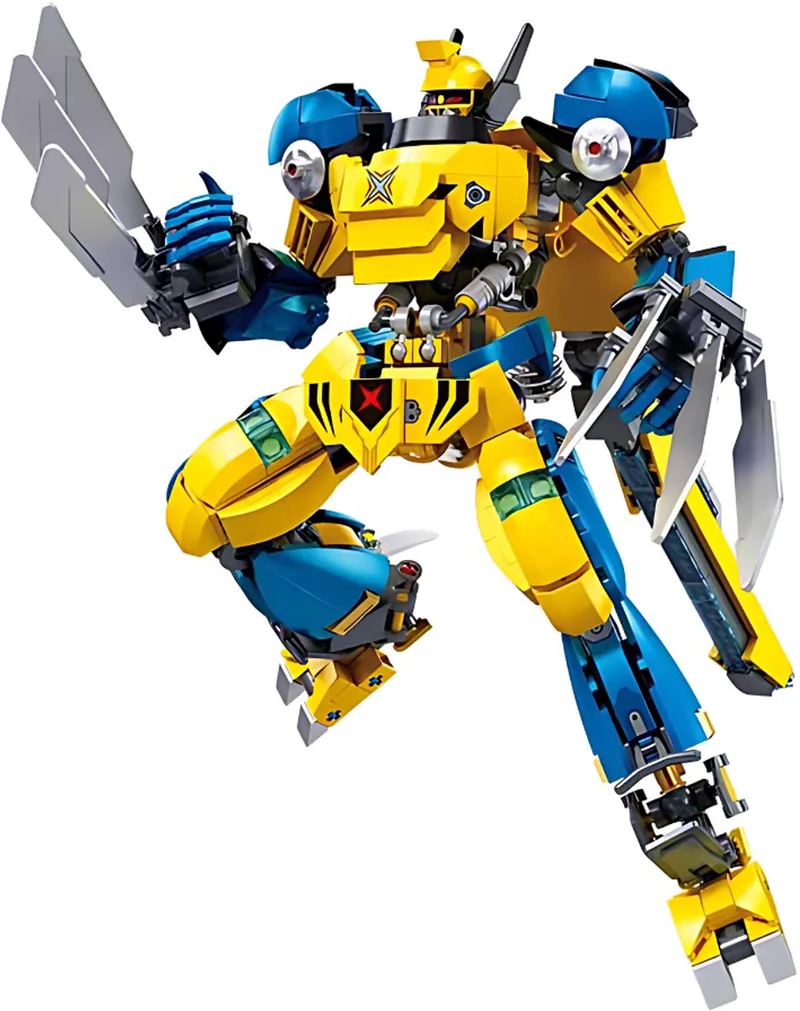 P.R. Mecha 15 Weerwolf bouwspeelgoed actiefiguur – Constructiespeelgoed – bouwset met 525 bouwstenen – M38‑B1298 – vanaf 8 jaar de Sluban en P.R. Mecha 15 Weerwolf – photo du produit