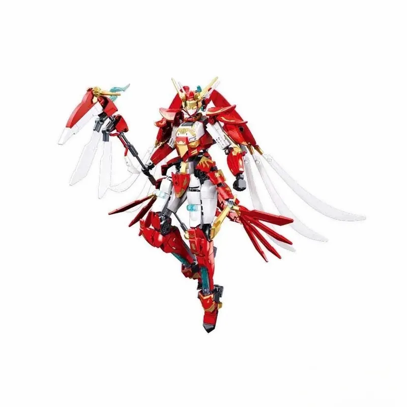 P.R. Mecha 18 Rosefinch Dragons Rising Battle Maid bouwspeelgoed actiefiguur – Constructiespeelgoed bouwset met 706 bouwstenen – M38‑B1271 – vanaf 8 jaar de Sluban en P.R. Mecha 10 Rosefinch – photo du produit