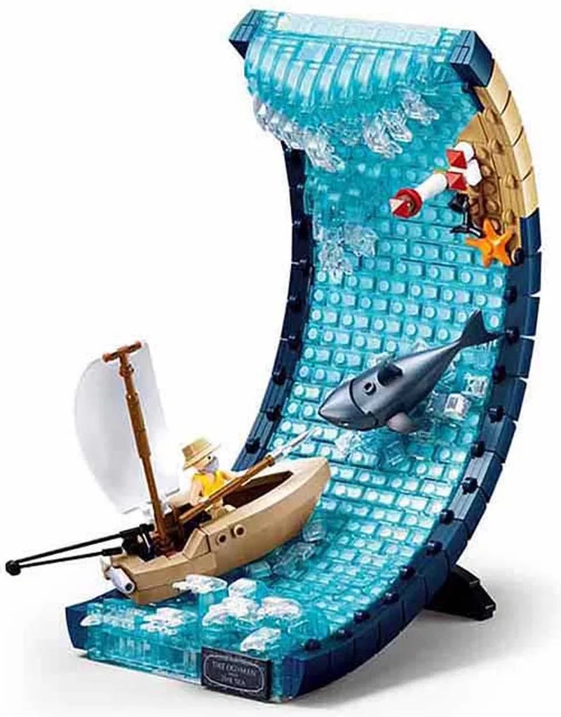 Pleyerid de oude man en de zee, Sluban 8025, Bouwblokken de Sluban en Blauw multi – photo du produit