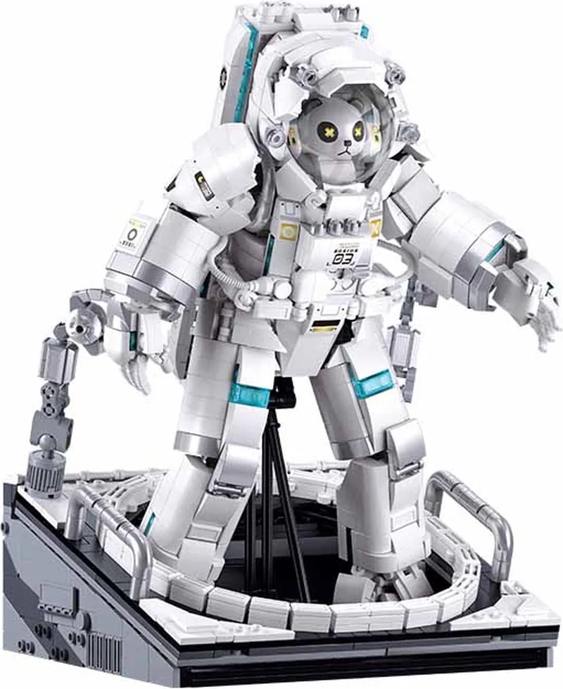 Pleyerid Spacewalk - Panda de Sluban en Space – Panda ruimtevaarder, 1411 bouwstenen – photo du produit