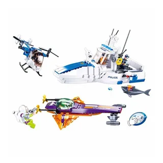 Jeu De Construction Et D´enquête Maritime De La Police 559 Pièces de Sluban – photo du produit 1 sur 5