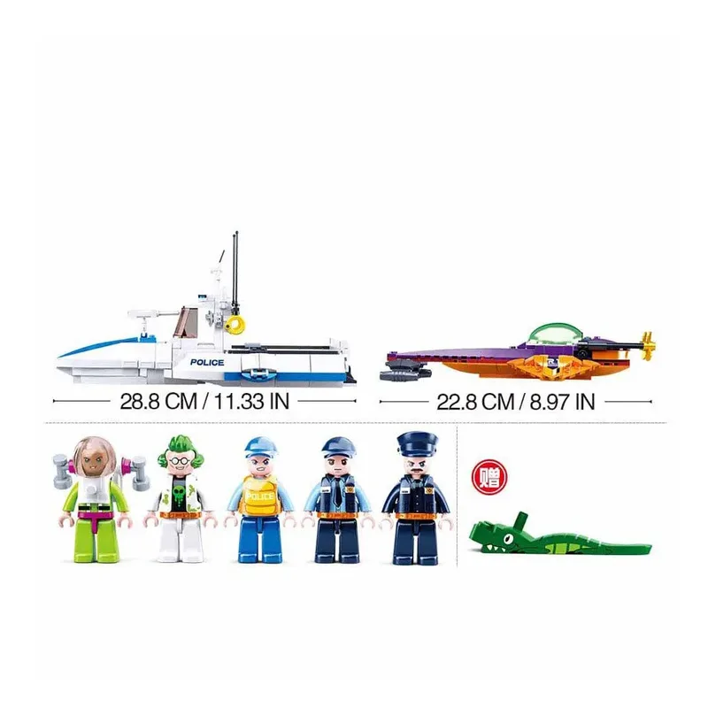 Jeu De Construction Et D´enquête Maritime De La Police 559 Pièces de Sluban – photo du produit 3 sur 5