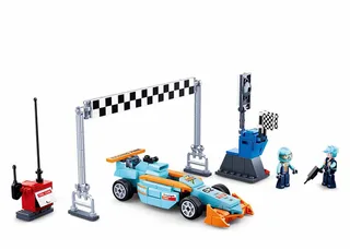 Racing Team klein circuit bouwspeelgoed kinderen vanaf 6 jaar – Constructiespeelgoed bouwdoos met 210 bouwstenen – M38-B0762 de Sluban – photo du produit 1 sur 2