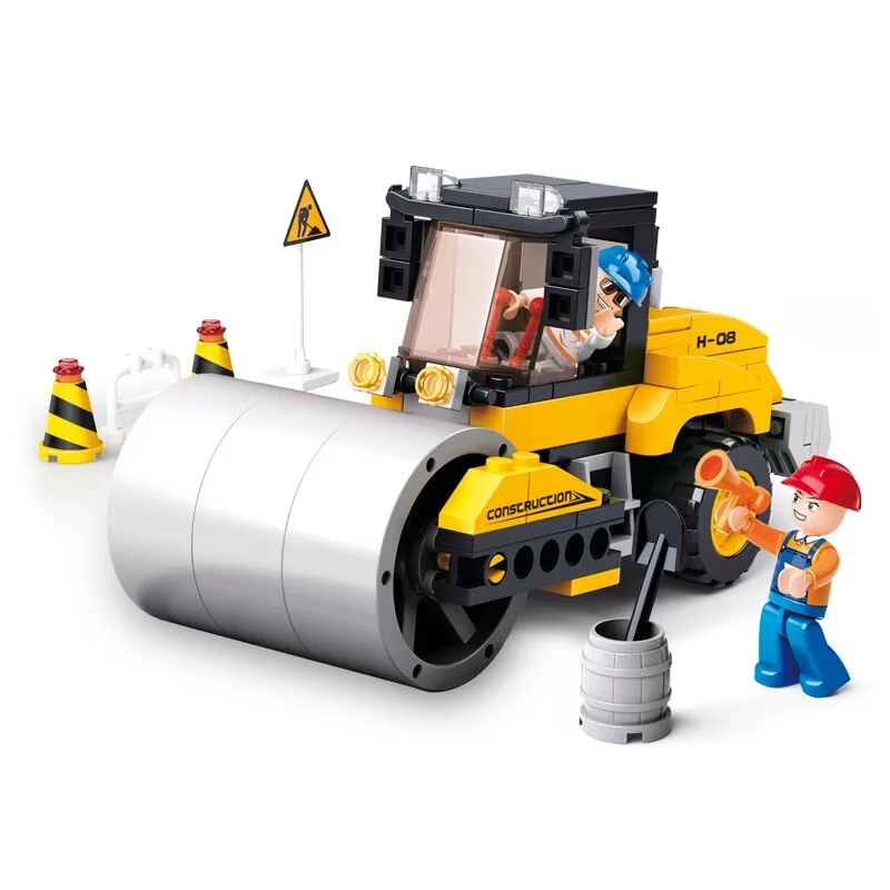 Road Roller bouwstenen set (M38-B0539) van Sluban – productfoto