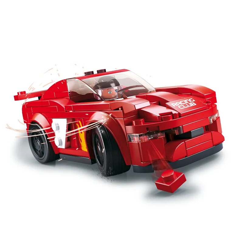 Sports Car Bird bouwstenen set (M38-B0633D) van Sluban – productfoto