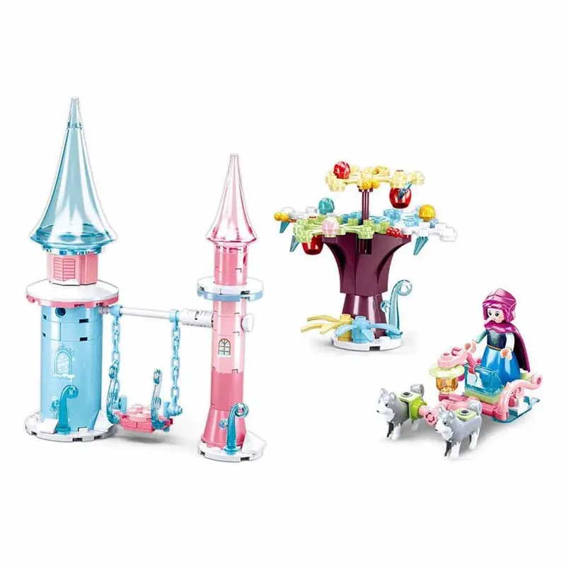 Contes D´hiver Jeu De Construction Du Château D´hiver 135 Pièces de Sluban – photo du produit 4 sur 5