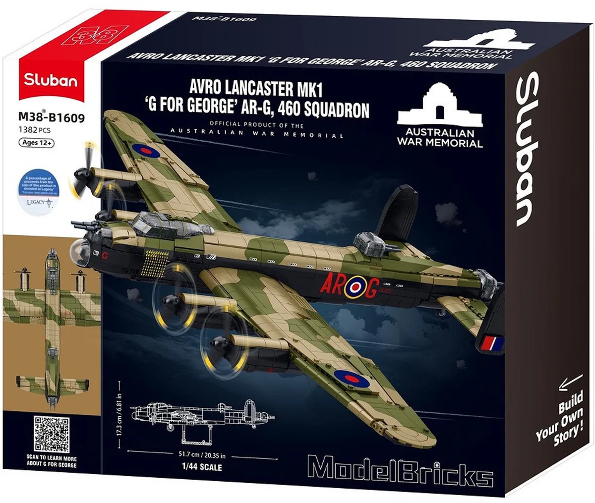 Vliegtuig Lancaster Bommenwerper1/44 M38-B1609 #17003 de Sluban – photo du produit