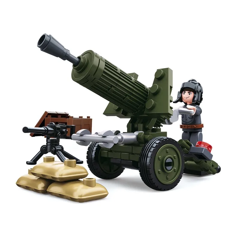 WWII - Russian Artillery bouwstenen set (M38-B0678A) von Sluban – Produktfoto