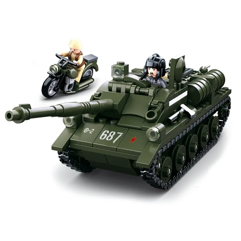 WWII - Russian Fighting Tank (M38-B0687) fra Sluban – produktbillede