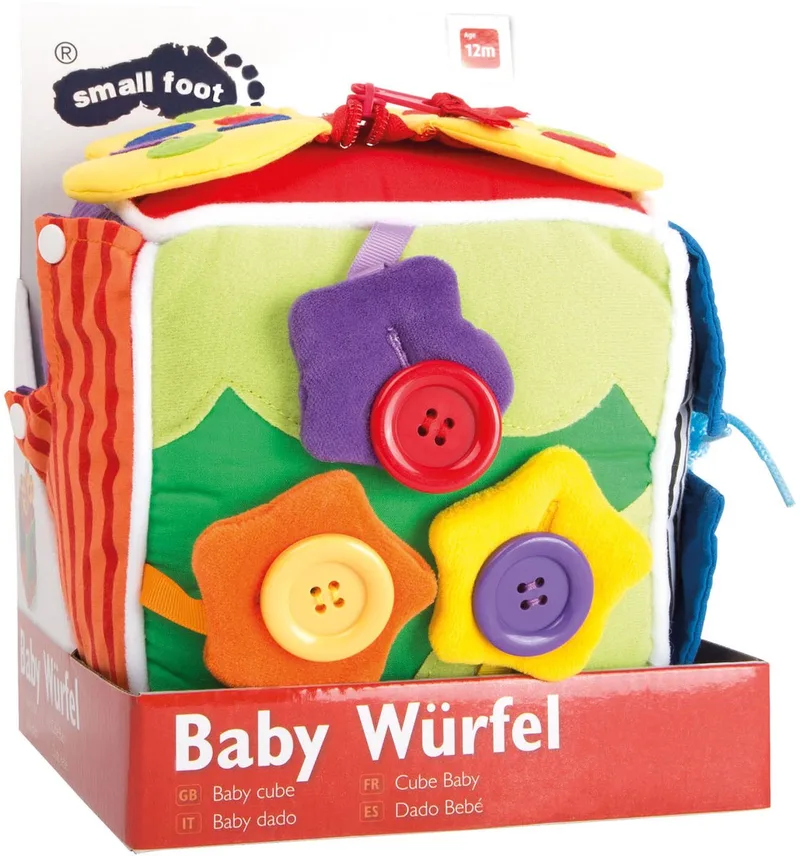 Baby Kubus Natuur Pluche van small foot in Meerkleurig – productfoto