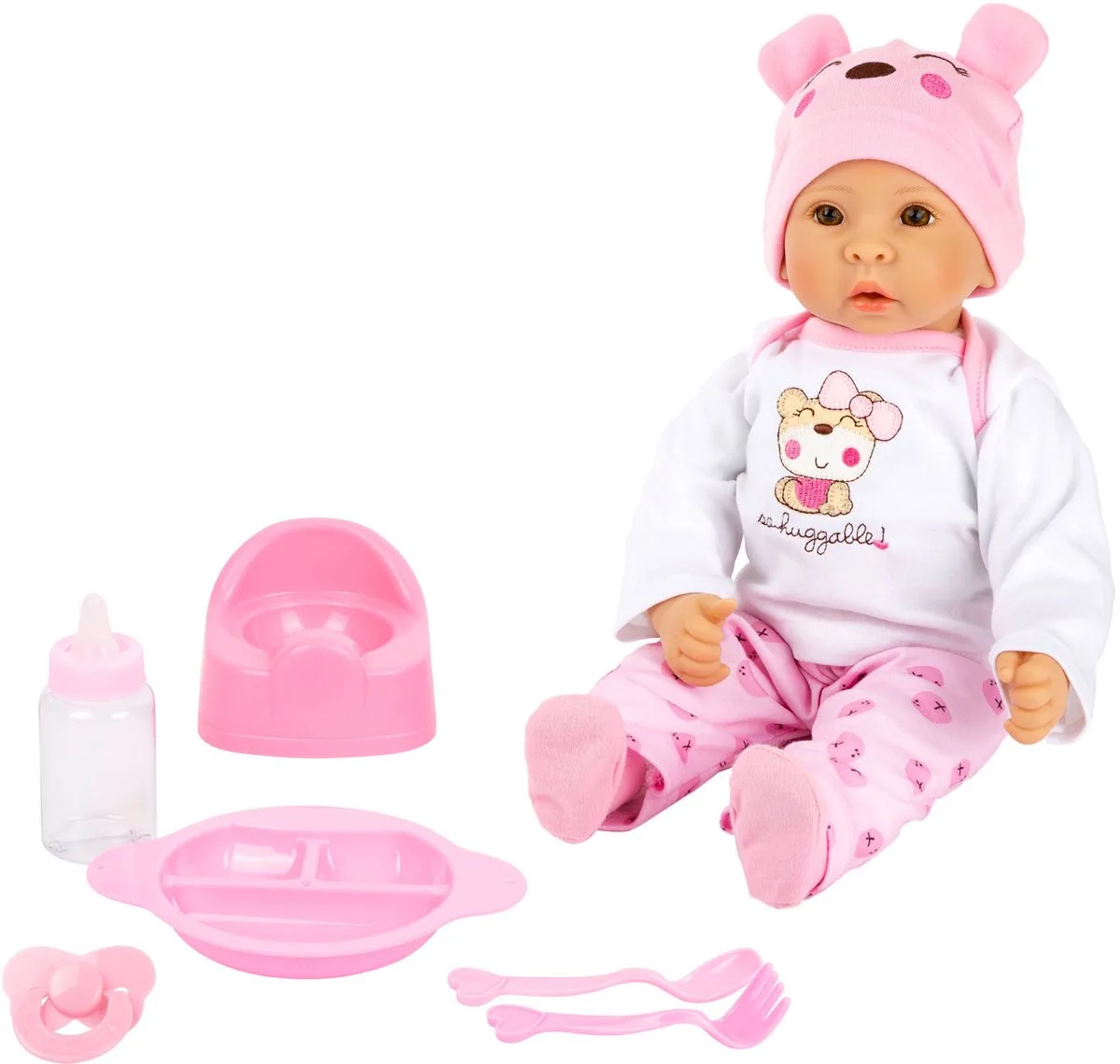 Baby Doll Marie with Accessories 7dlg von small foot in Rosa – Produktfoto