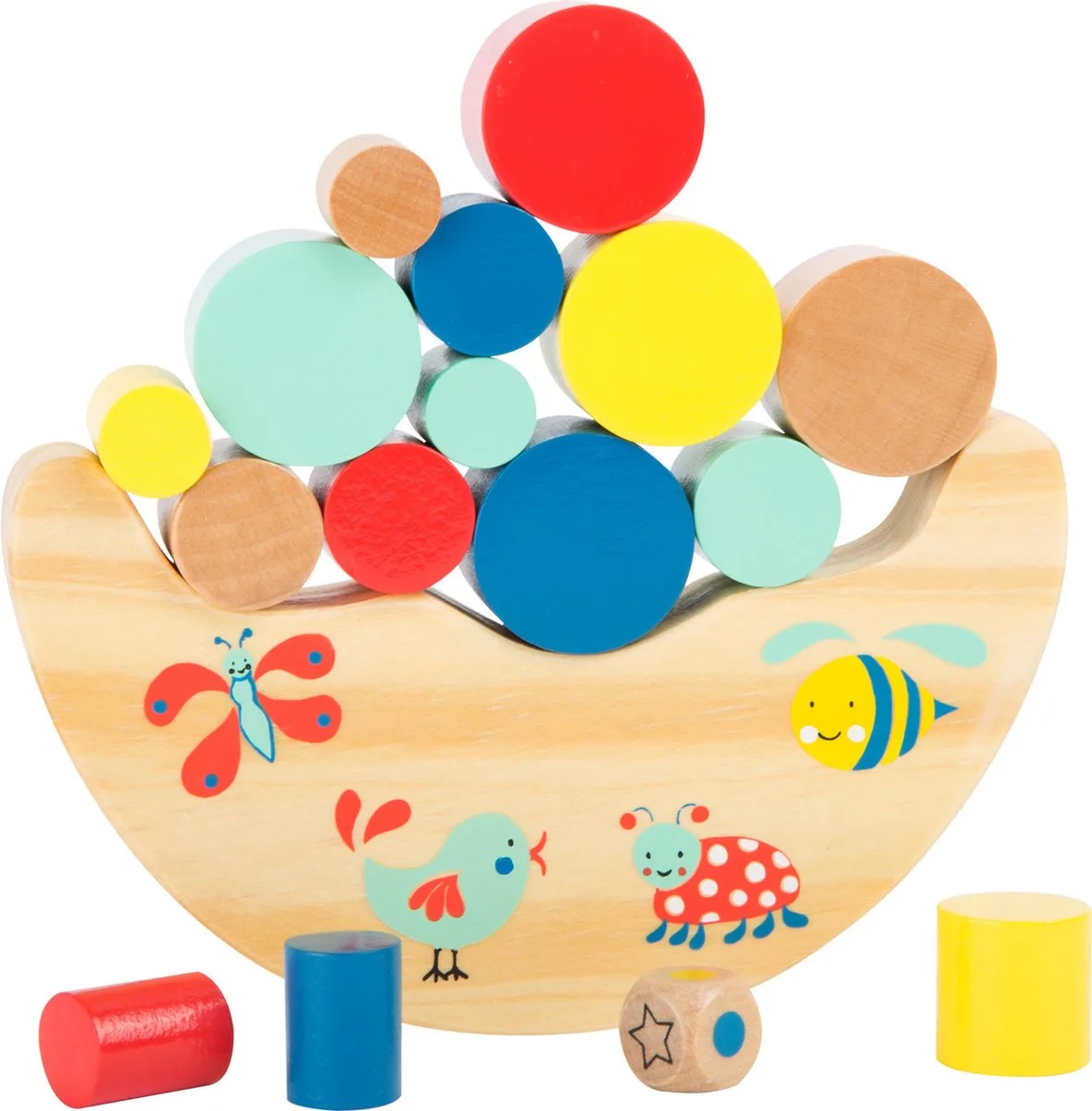 Balancerend speelgoed - "Move it" - Multi kleuren - FSC® van small foot in Hout – productfoto