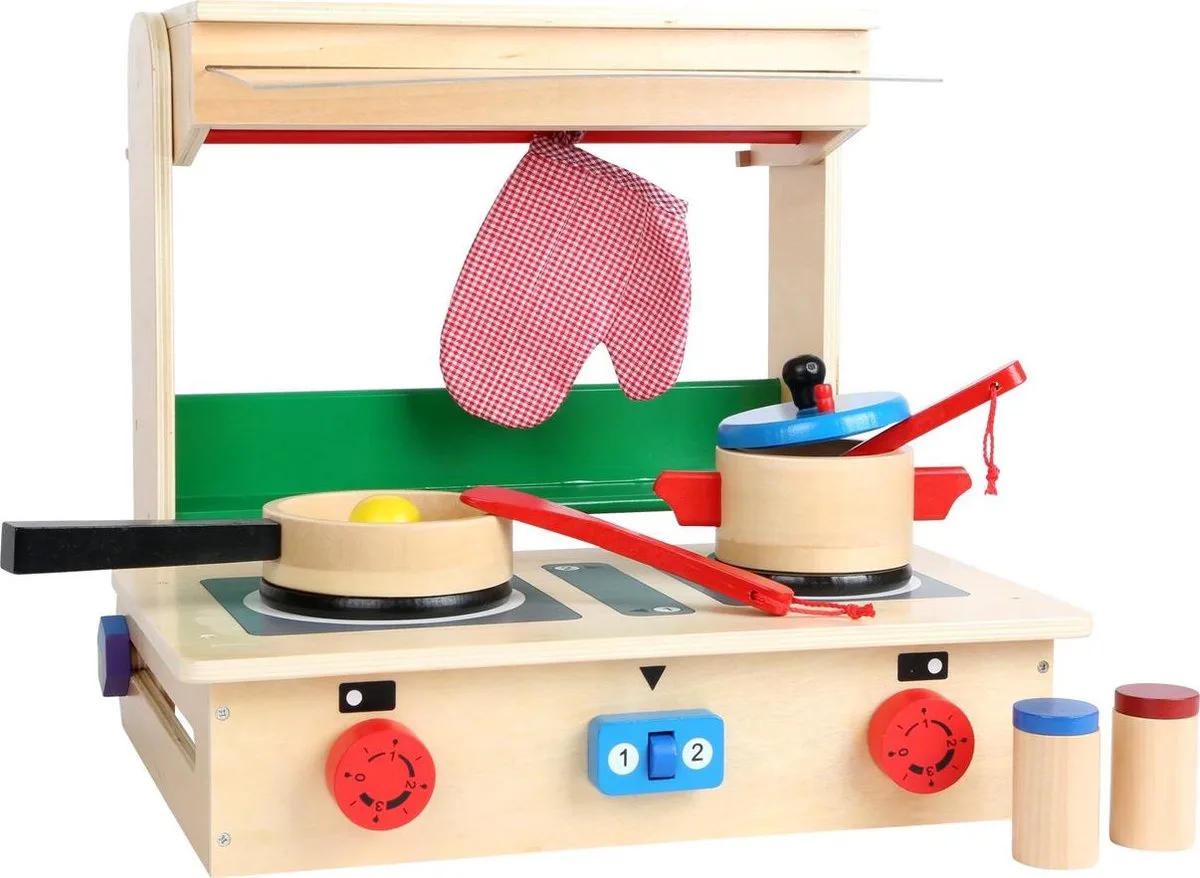 Base Toys Houten Kinderkeuken in een Koffer Professional von small foot in Beige – Produktfoto