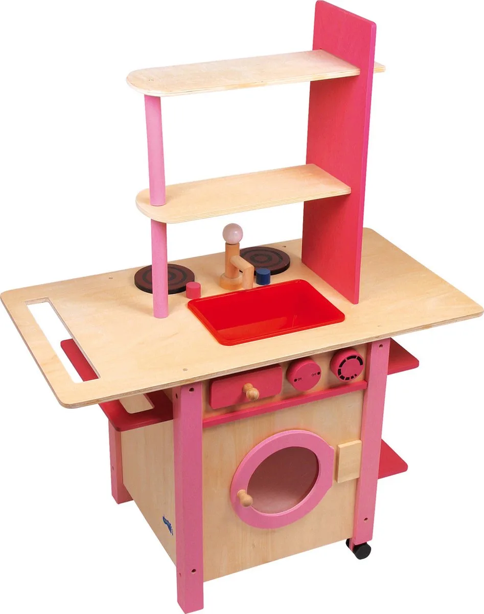 Base Toys Kinderkeuken Alles in 1 - Hout von small foot in Rosa – Produktfoto