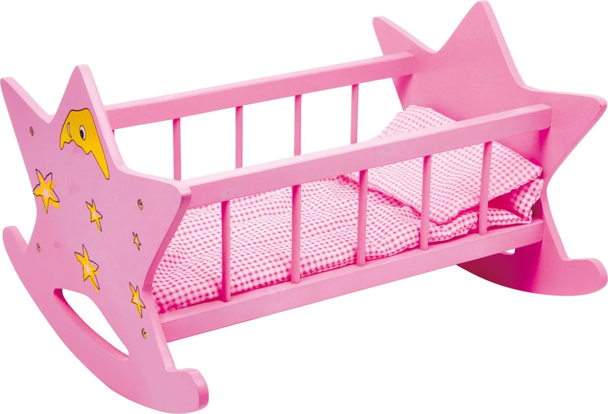 Base Toys Poppenwieg Star - Hout från small foot i Rosa – produktbild