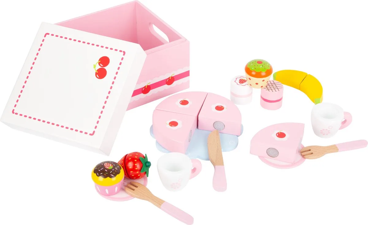 Box of Sweets Play Set - Hout - Thema fra small foot i Lyserød – produktbillede