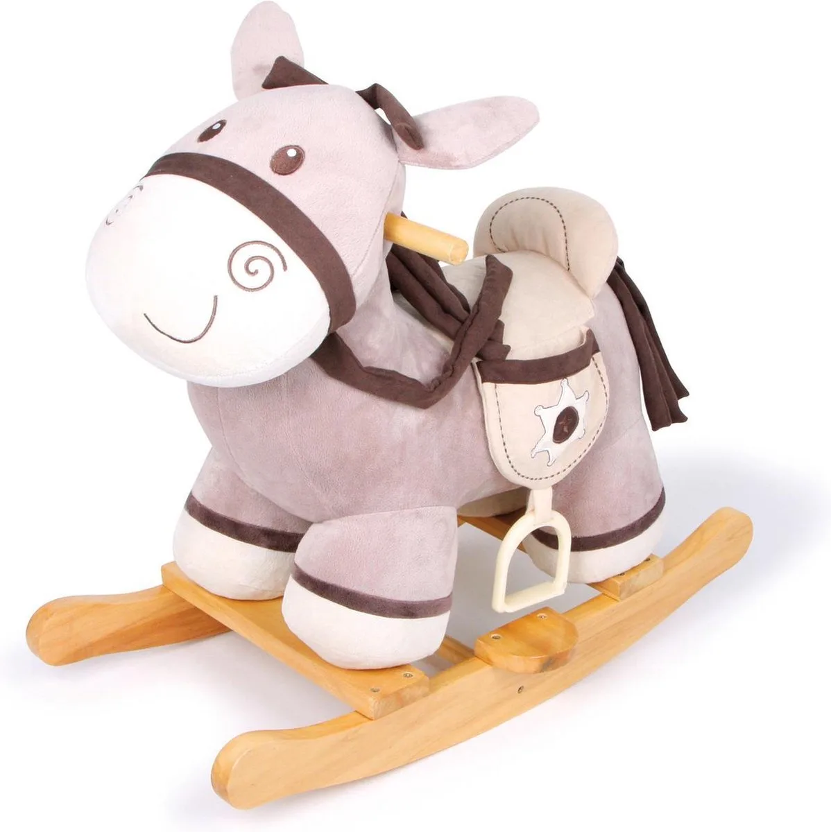 Company - Houten Hobbelpaard - Sheriff - Wit/bruin van small foot in Wit – productfoto