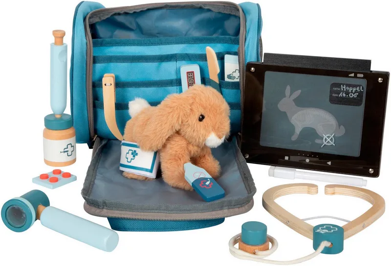 Dierenartstas met Pluche Konijn van small foot in Meerkleurig – productfoto 2 van 5