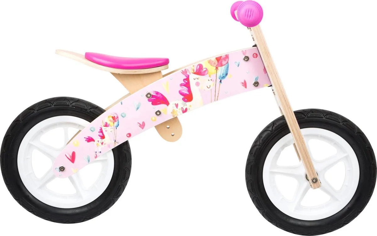 Eenhoorn Loopfiets - Loopfiets - Vrouwen - Roze;Blank - 12 van small foot in Roze – productfoto