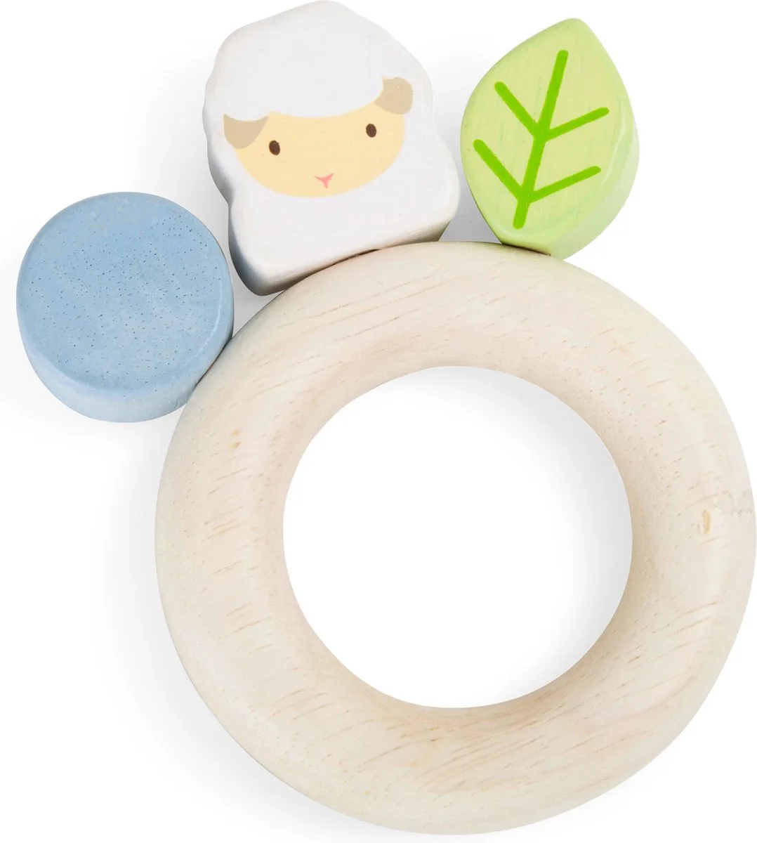 Grijpspeelgoed - lammetje van small foot in Blank – productfoto