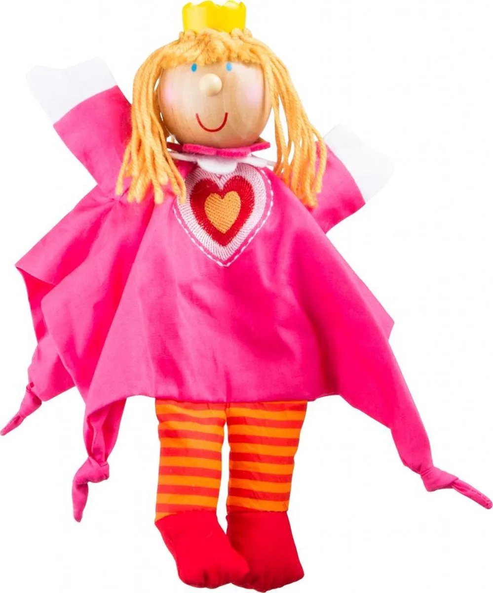 Handpop Prinses - 27 cm - Roze van small foot in Rood – productfoto