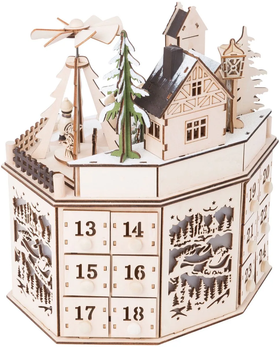 Wooden Advent Calendar Christmas Land von small foot in Blank – Produktfoto
