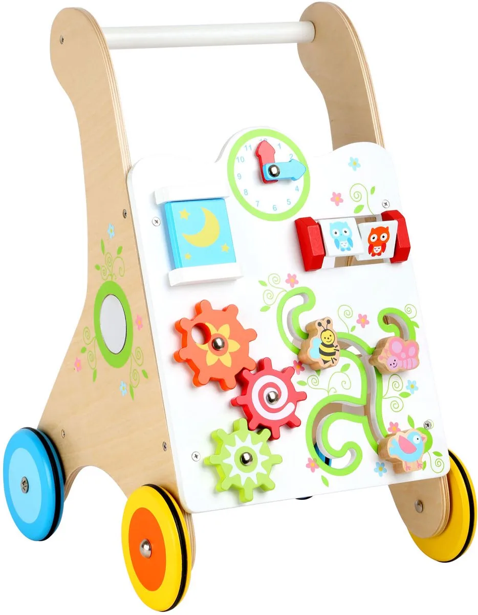 Houten Baby Walker Loopwagen Kleurrijk von small foot in Mehrfarbig – Produktfoto