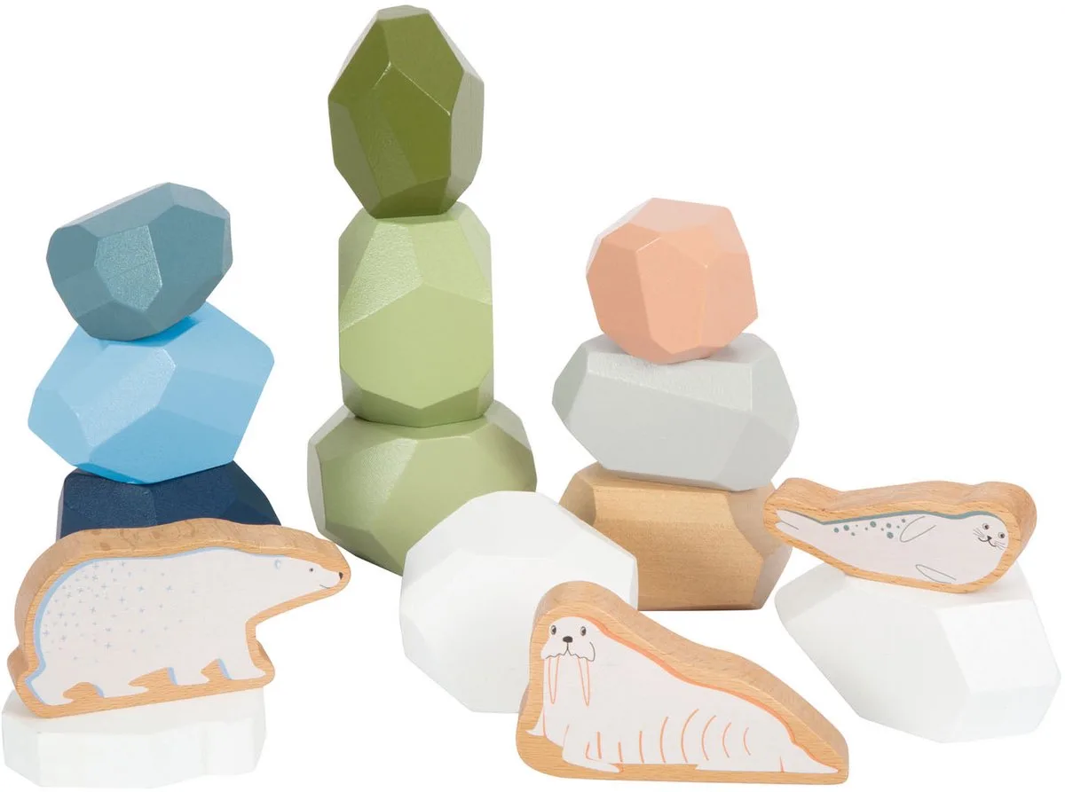 Houten Balansstenen Arctic, 11dlg. från small foot i Flerfärgad – produktbild