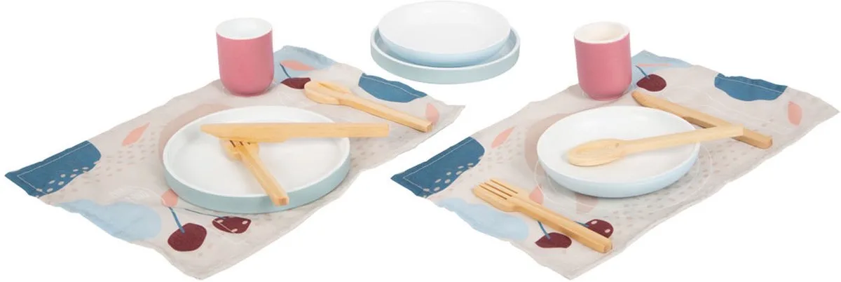Houten Bestekset met Placemats, 18dlg. de small foot en Multicolore – photo du produit