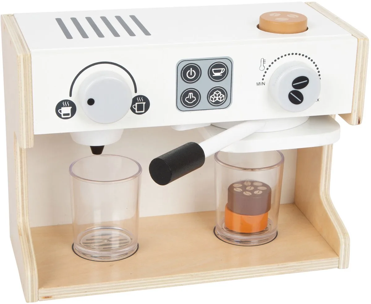 Houten Bistro Koffiemachine, 9dlg. fra small foot i Flerfarvet – produktbillede