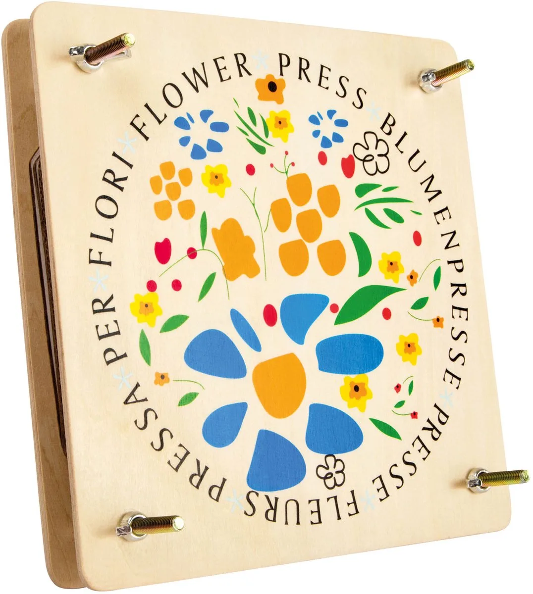 Houten Bloemenpers, 18x18cm van small foot in Meerkleurig – productfoto