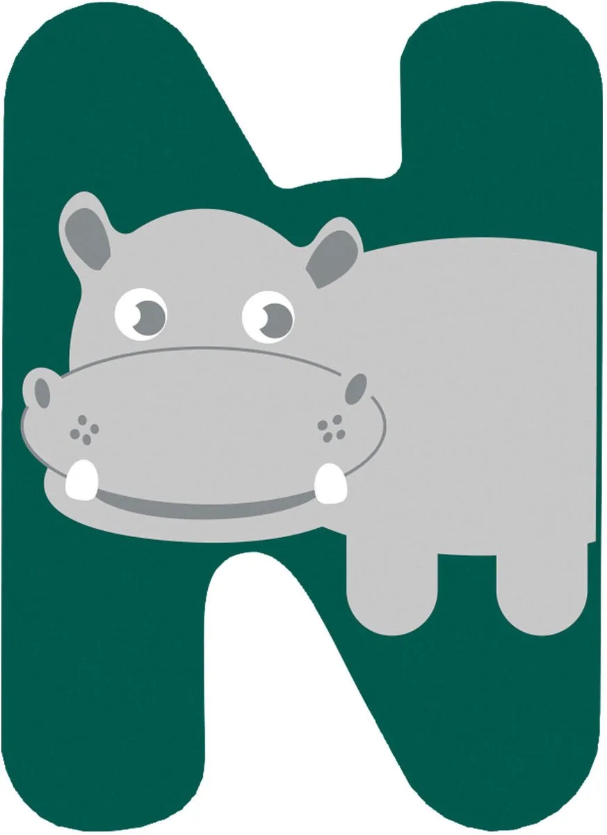 Houten Dieren Kinderletter - N de small foot en Multicolore – photo du produit