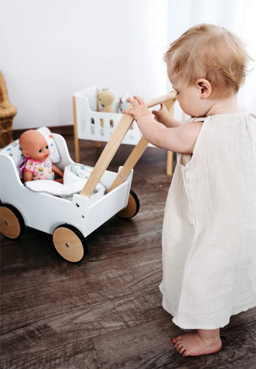 Houten Duwpoppenwagen Little Button de small foot en Multicolore – photo du produit