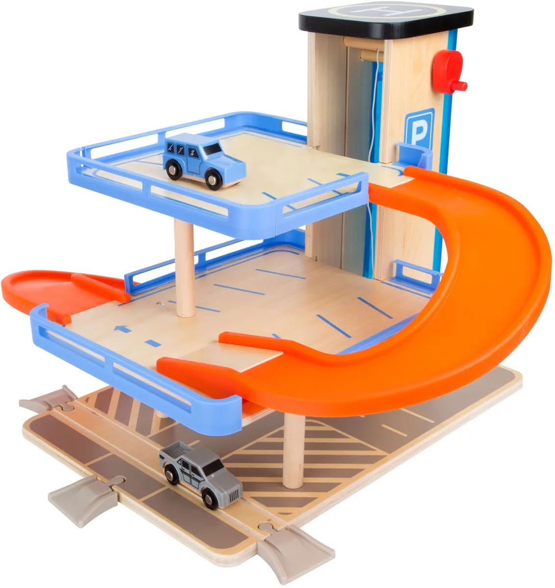 Houten Garage Business Class fra small foot i Flerfarvet – produktbillede