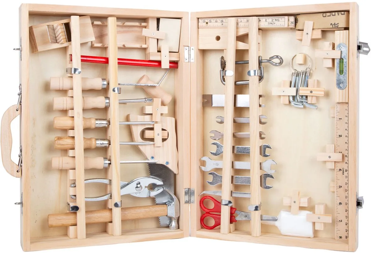 Houten Gereedschapskist Deluxe met Gereedschap, 28dlg. de small foot en Blank – photo du produit