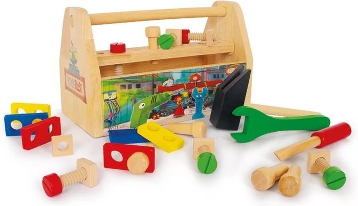 Houten gereedschapskist ridder roest von small foot in Mehrfarbig – Produktfoto